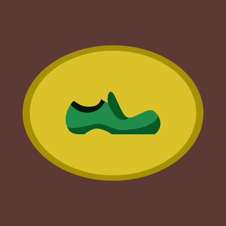 Icon in flat design fashion footwear shoeのイラスト素材