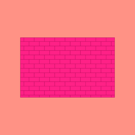Icon in flat design Brick wallのイラスト素材