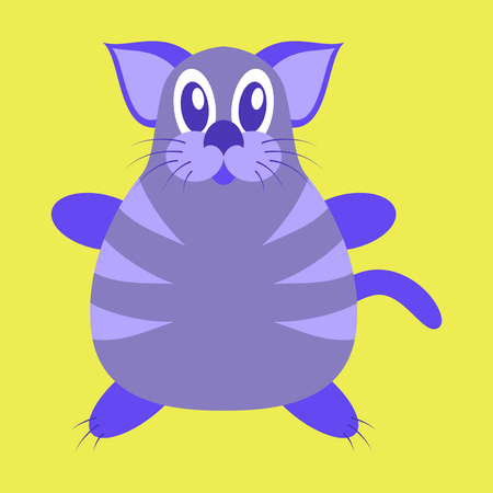 Icon in flat design Toy catのイラスト素材