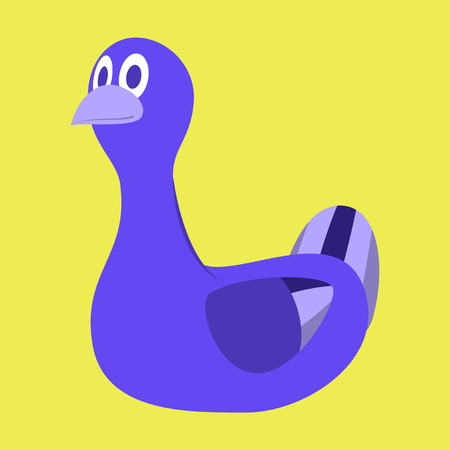 Icon in flat design Toy duckのイラスト素材