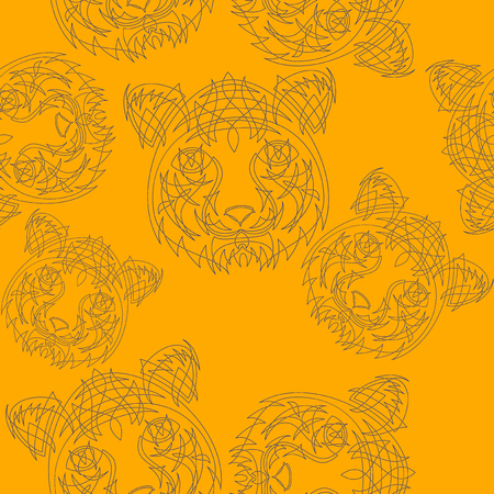 Abstract tiger pattern jungleのイラスト素材