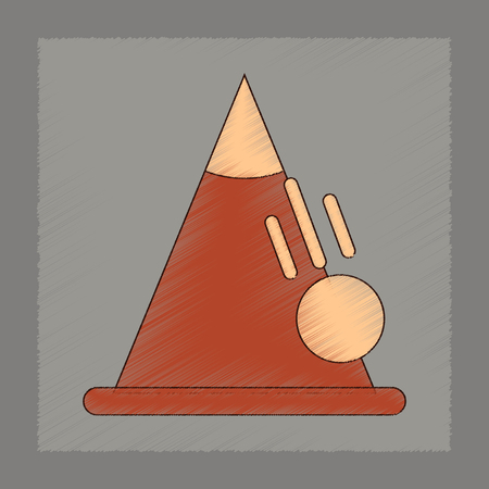 A flat shading style icon of snow avalancheのイラスト素材