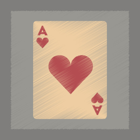 flat shading style icon poker playing cardsのイラスト素材