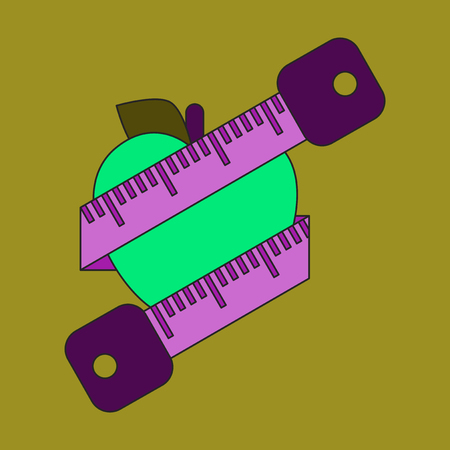 flat icon on stylish background Logo dietのイラスト素材