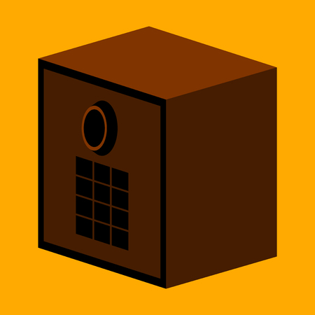 flat icon on stylish background money safeのイラスト素材