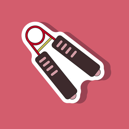 paper sticker on stylish background Sports expanderのイラスト素材