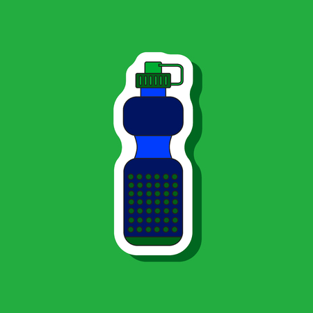 paper sticker on stylish background Sports bottleのイラスト素材