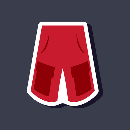 paper sticker fashion clothes shortsのイラスト素材