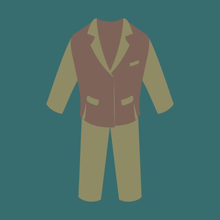Icon in flat design fashion clothes Men business suitのイラスト素材