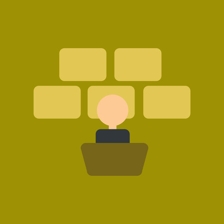 Flat icon on stylish background screen guard.のイラスト素材