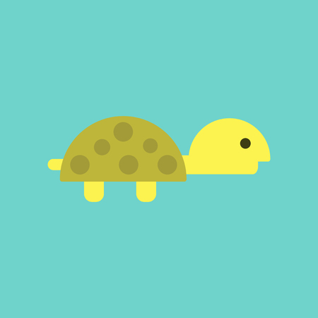 A flat icon on background turtle.のイラスト素材