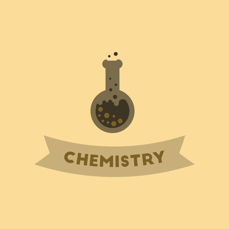 flat icon on background chemistry lessonのイラスト素材