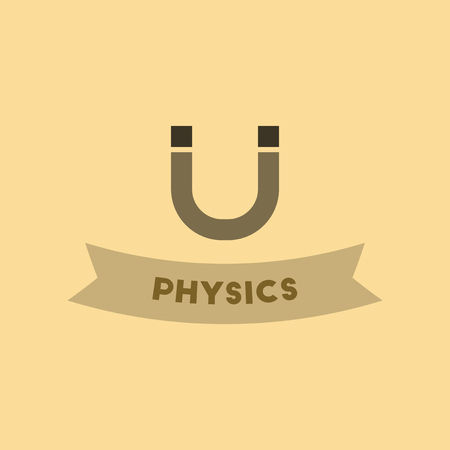 flat icon on background physics lessonのイラスト素材