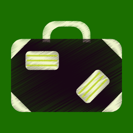 Flat Icon in Shading Style suitcaseのイラスト素材