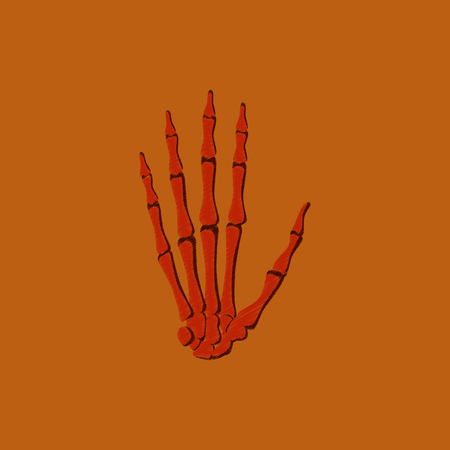 flat shading style icon wrist boneのイラスト素材