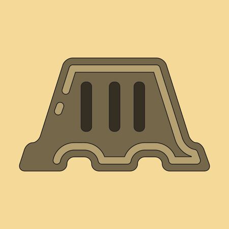 Icon in flat design fenceのイラスト素材