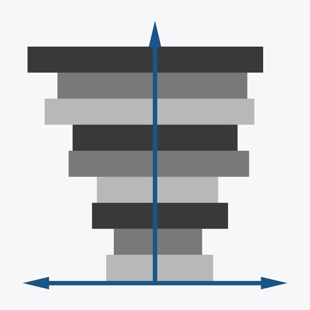 flat icon on stylish background 3d chartのイラスト素材