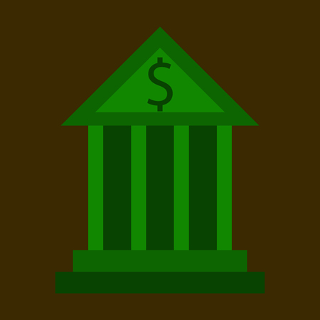 flat icon on stylish background business bank buildingのイラスト素材