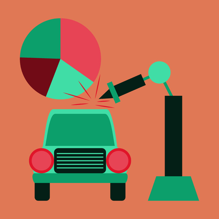 flat icon on stylish background Automotive industryのイラスト素材