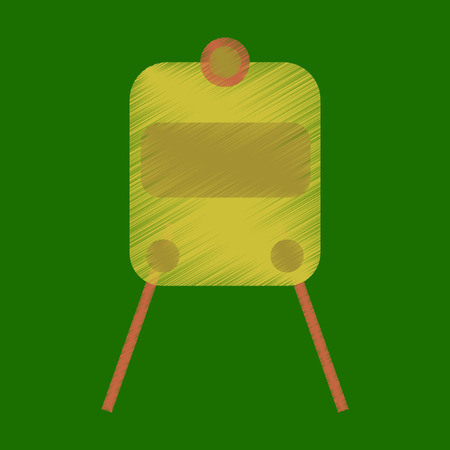 Flat Icon in Shading Style trainのイラスト素材