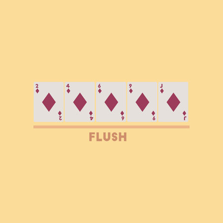 flat icon on stylish background poker flushのイラスト素材