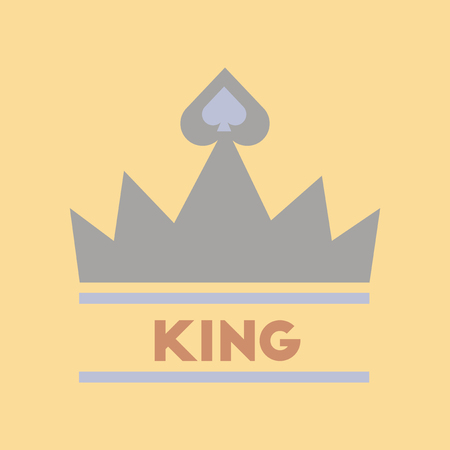 flat icon on stylish background crown royalのイラスト素材