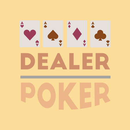 flat icon on stylish background casino dealerのイラスト素材