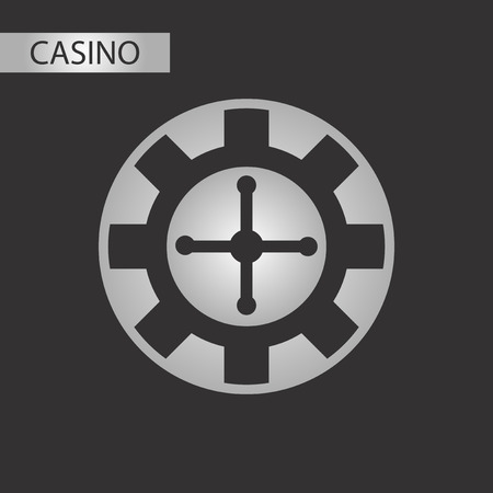 black and white style roulette casinoのイラスト素材