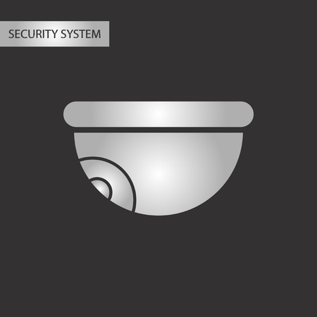 black and white style security cameraのイラスト素材