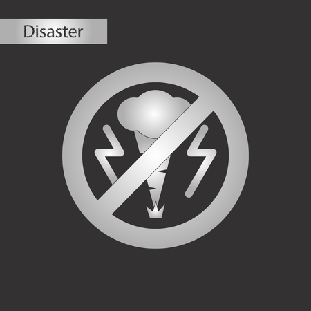 black and white style icon disaster tornadoのイラスト素材