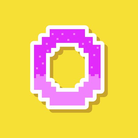 paper sticker on stylish background pretzelのイラスト素材