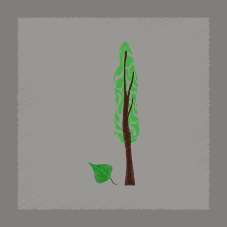 flat shading style Illustrations plant Populusのイラスト素材