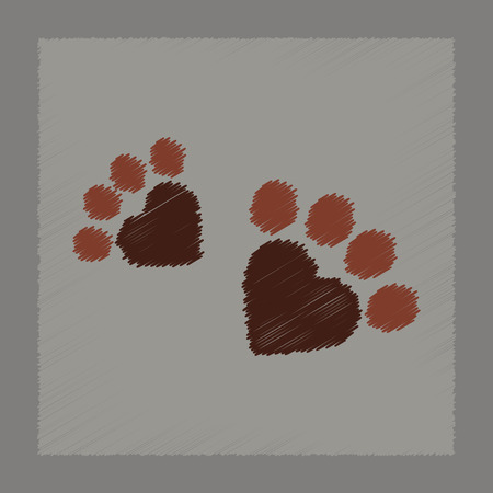 flat shading style icon cat tracksのイラスト素材