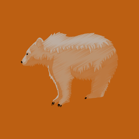 flat shading style icon bearのイラスト素材