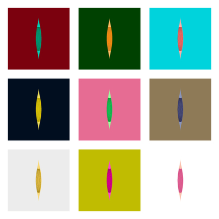 icons set in flat style human muscleのイラスト素材