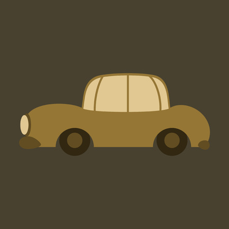 Icon in a flat style carのイラスト素材