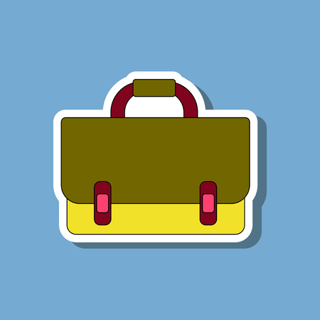 paper sticker on stylish background school bag backpackのイラスト素材