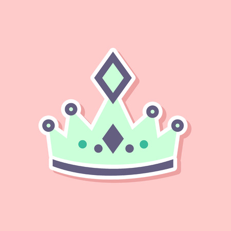 paper sticker on stylish background of crown royalのイラスト素材