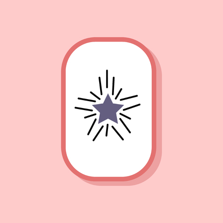 paper sticker on stylish background star shinesのイラスト素材