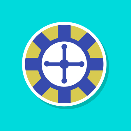 paper sticker on stylish background roulette casinoのイラスト素材