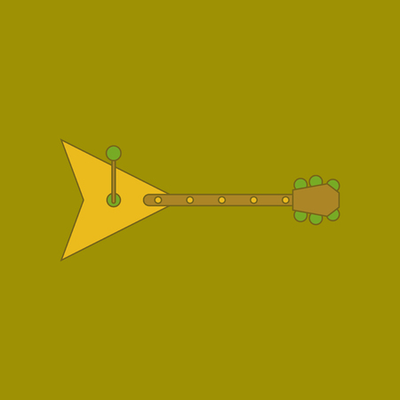 flat icon on background Kids toy balalaikaのイラスト素材