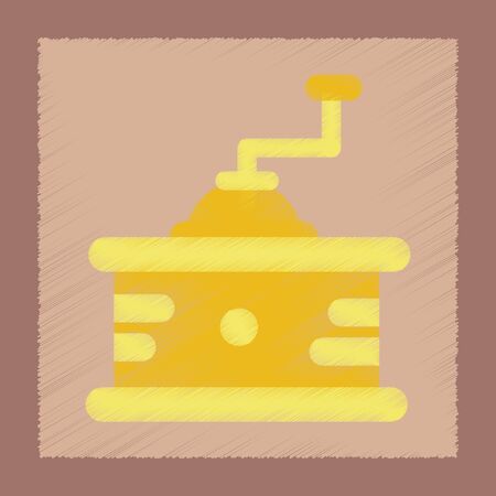 flat shading style icon coffee millのイラスト素材