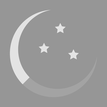 Icon in a flat style Ramadan moon and starsのイラスト素材