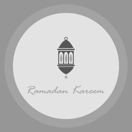 Icon in a flat style Ramadan oriental lanternのイラスト素材