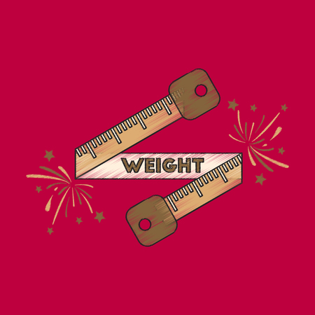 flat shading style icon Weight loss logoのイラスト素材