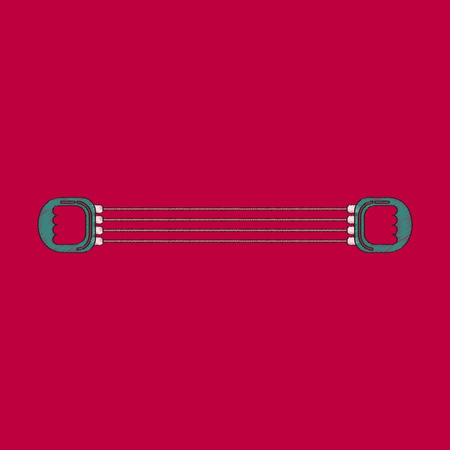 flat shading style icon Sports expanderのイラスト素材