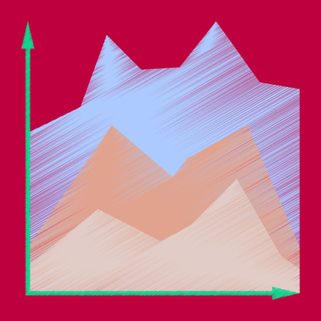 flat shading style icon Financial scheduleのイラスト素材