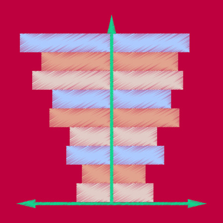 flat shading style icon 3d chartのイラスト素材