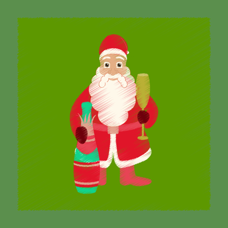 flat shading style icon of Santa Clausのイラスト素材