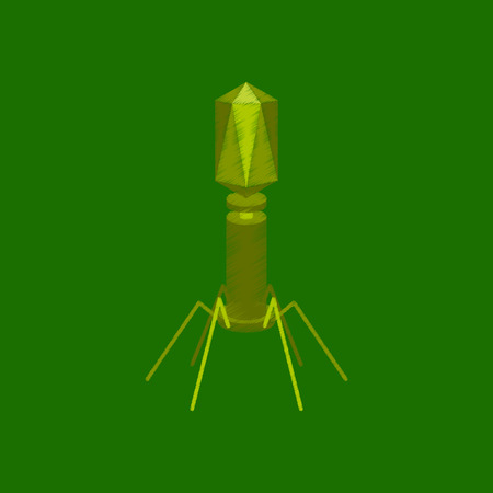 flat shading style icon bacteriophageのイラスト素材